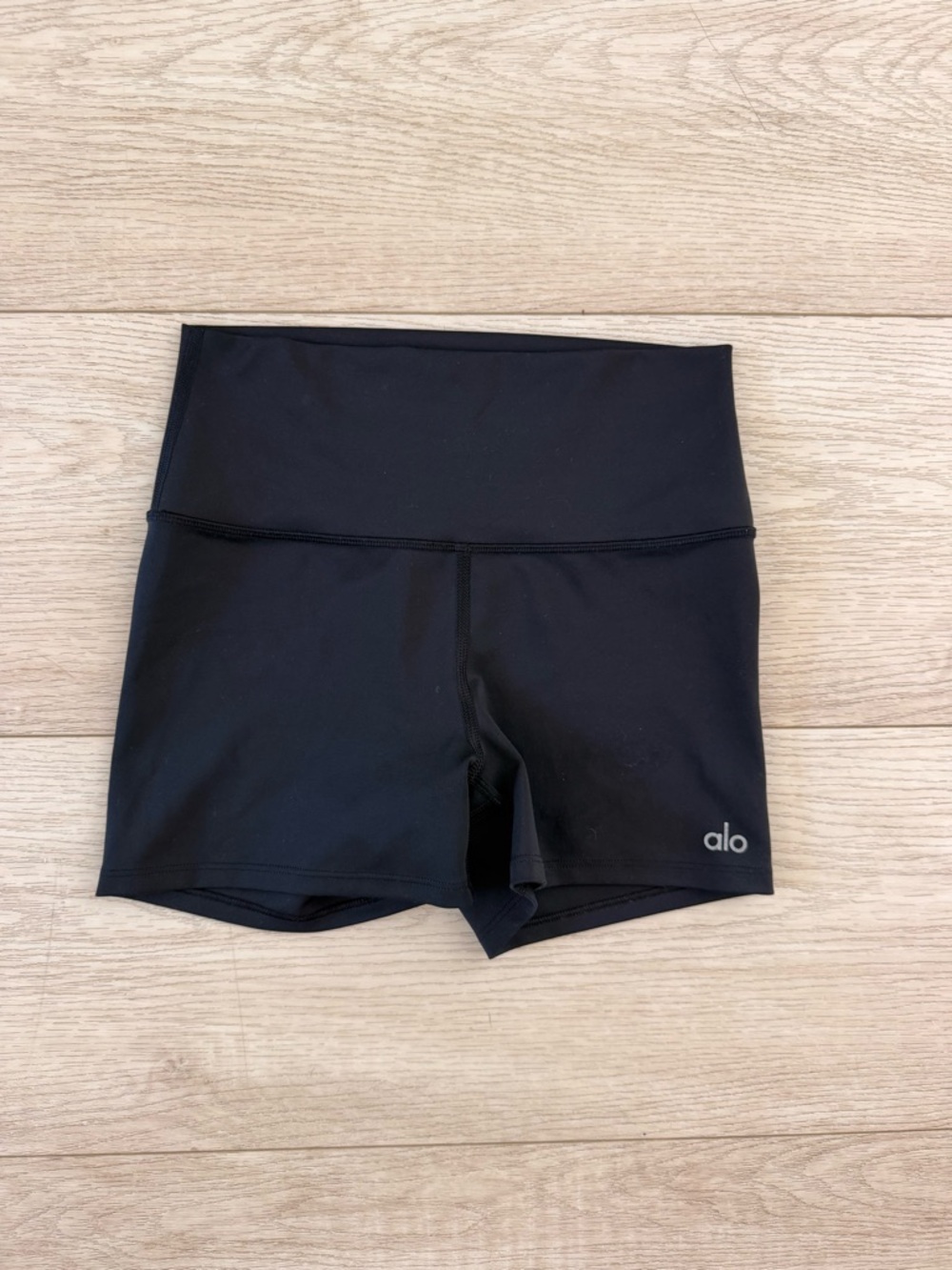 ALO Yoga Black High-Rise Women's Athletic Shorts